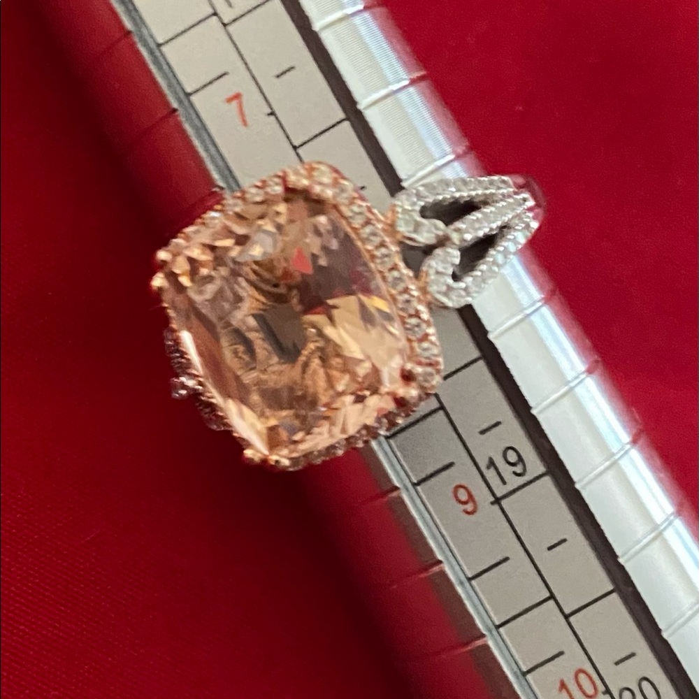 Diamonique Pink Ring